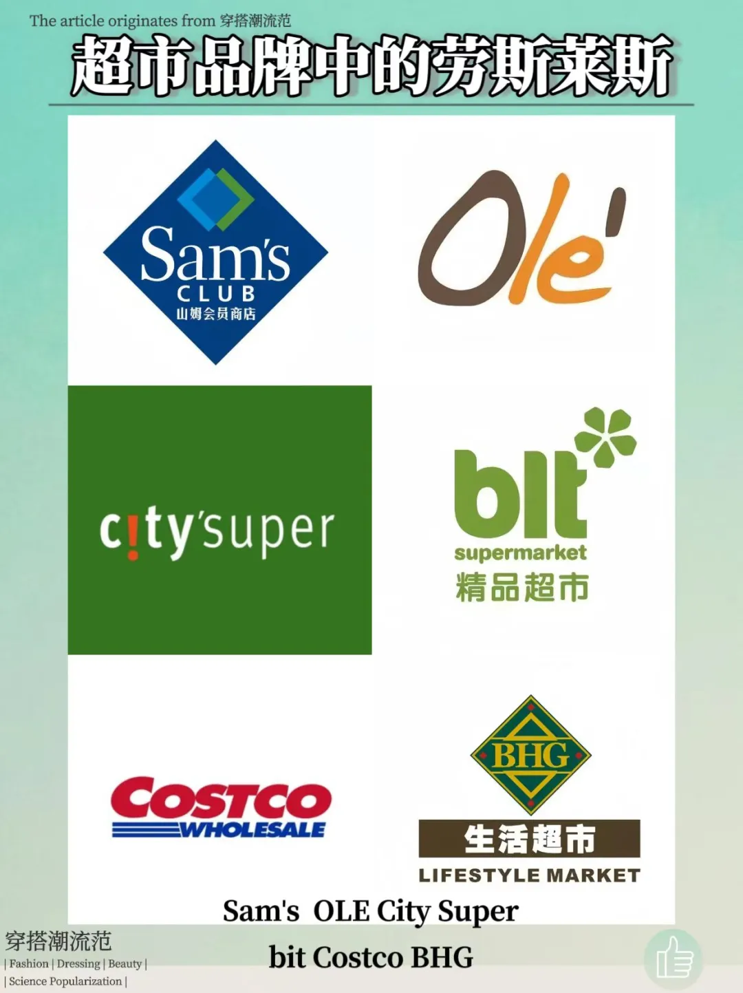 超市品牌中的劳斯莱斯—高端超市品牌大合集