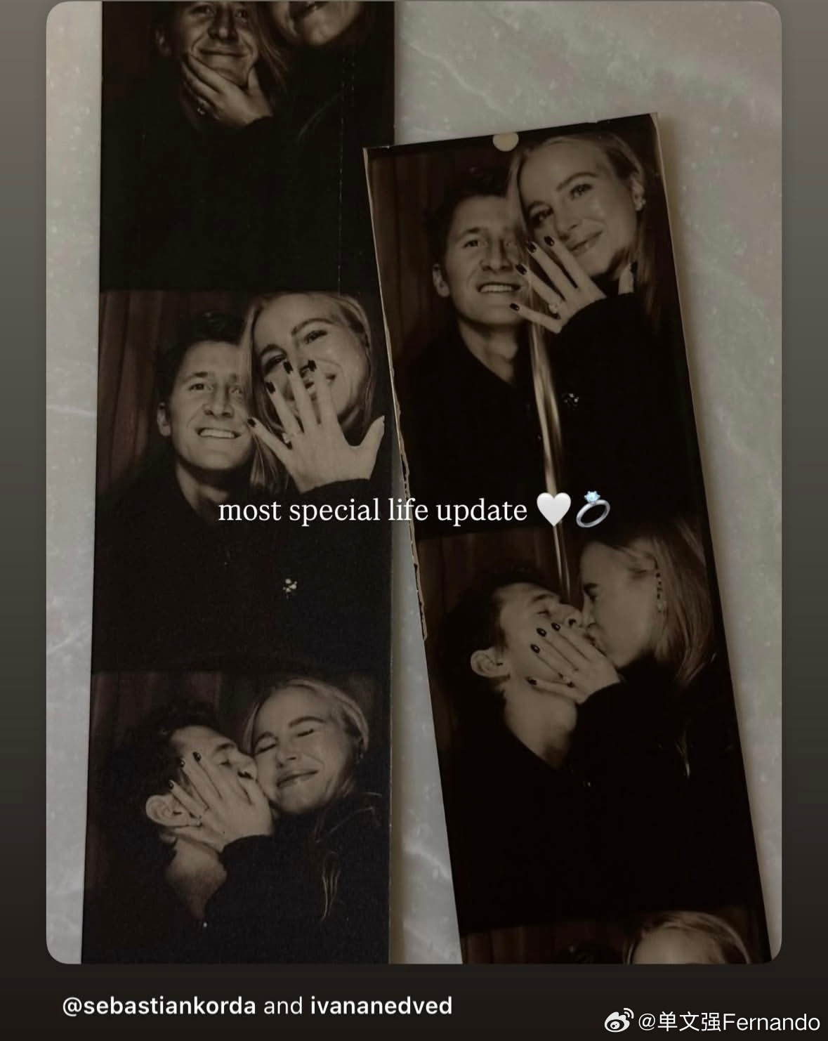 科达！！！修成正果，求婚内德维德[心]恭喜Seb和Ivana，超级期待的一对CP