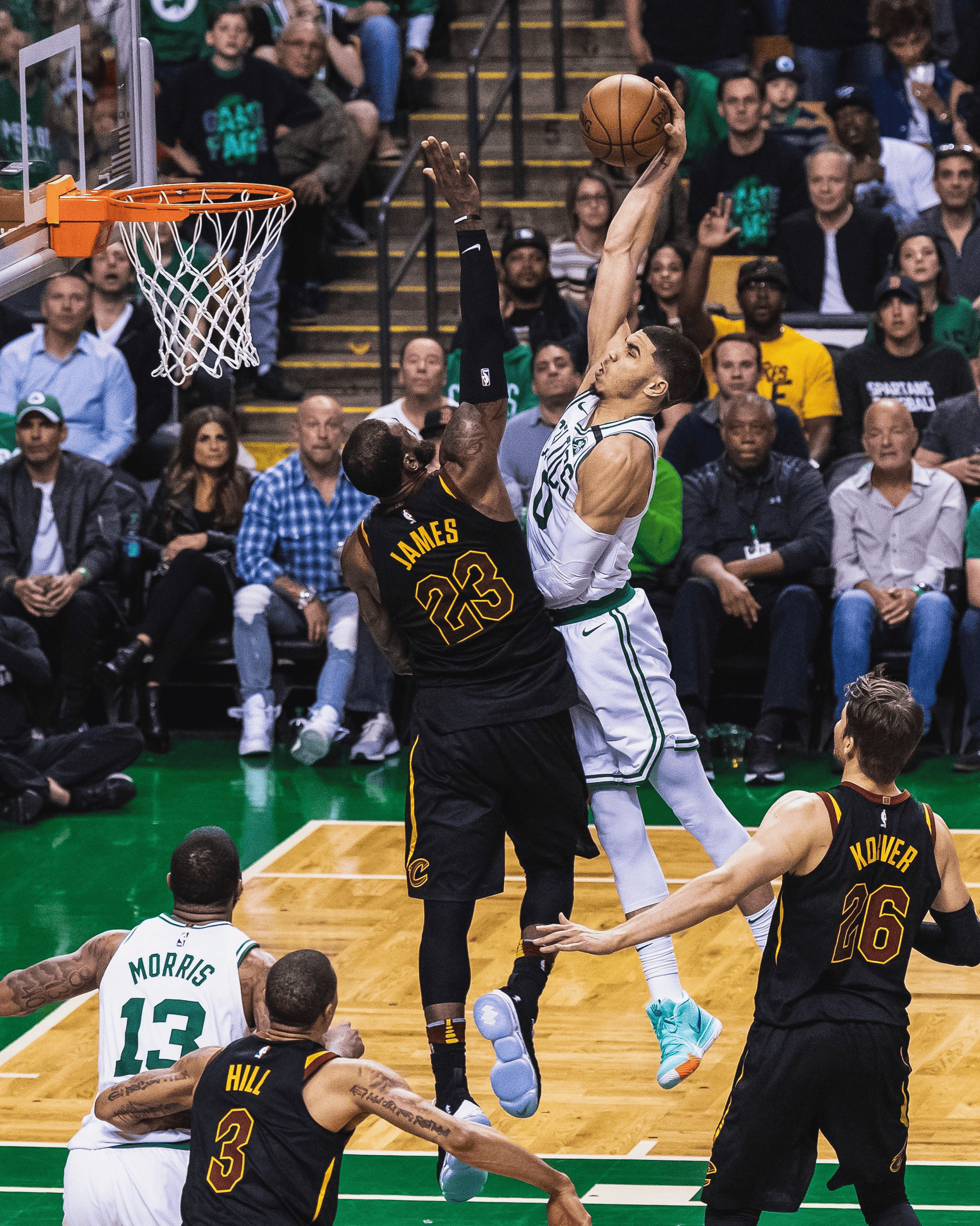 ➡问就是那该死的尊重詹姆斯nba吐槽大会NBA凯尔特人官方晒新秀塔图姆隔扣詹姆斯