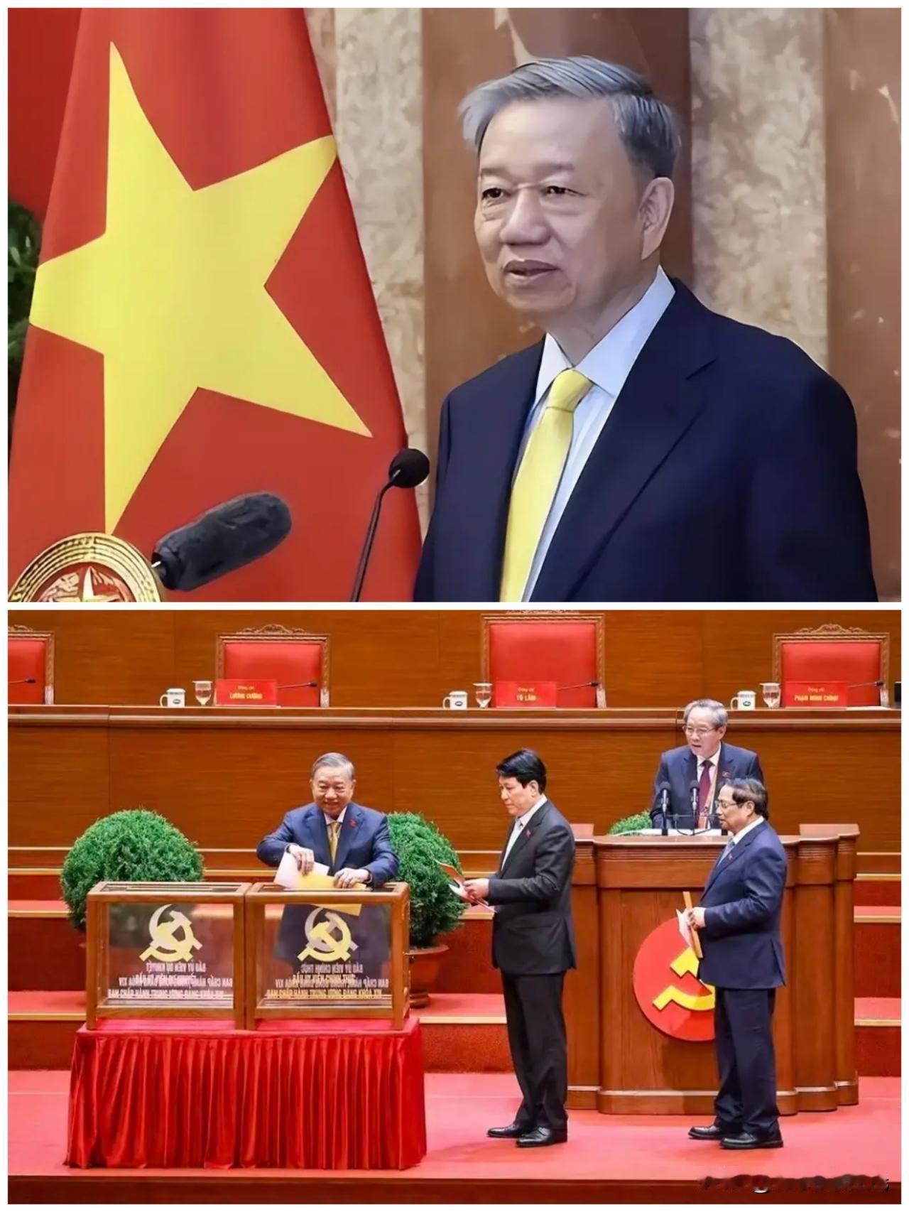 越共中央总书记苏林这次成功连任越南中央委员，极有可能继续担任越南1号领导人，还有