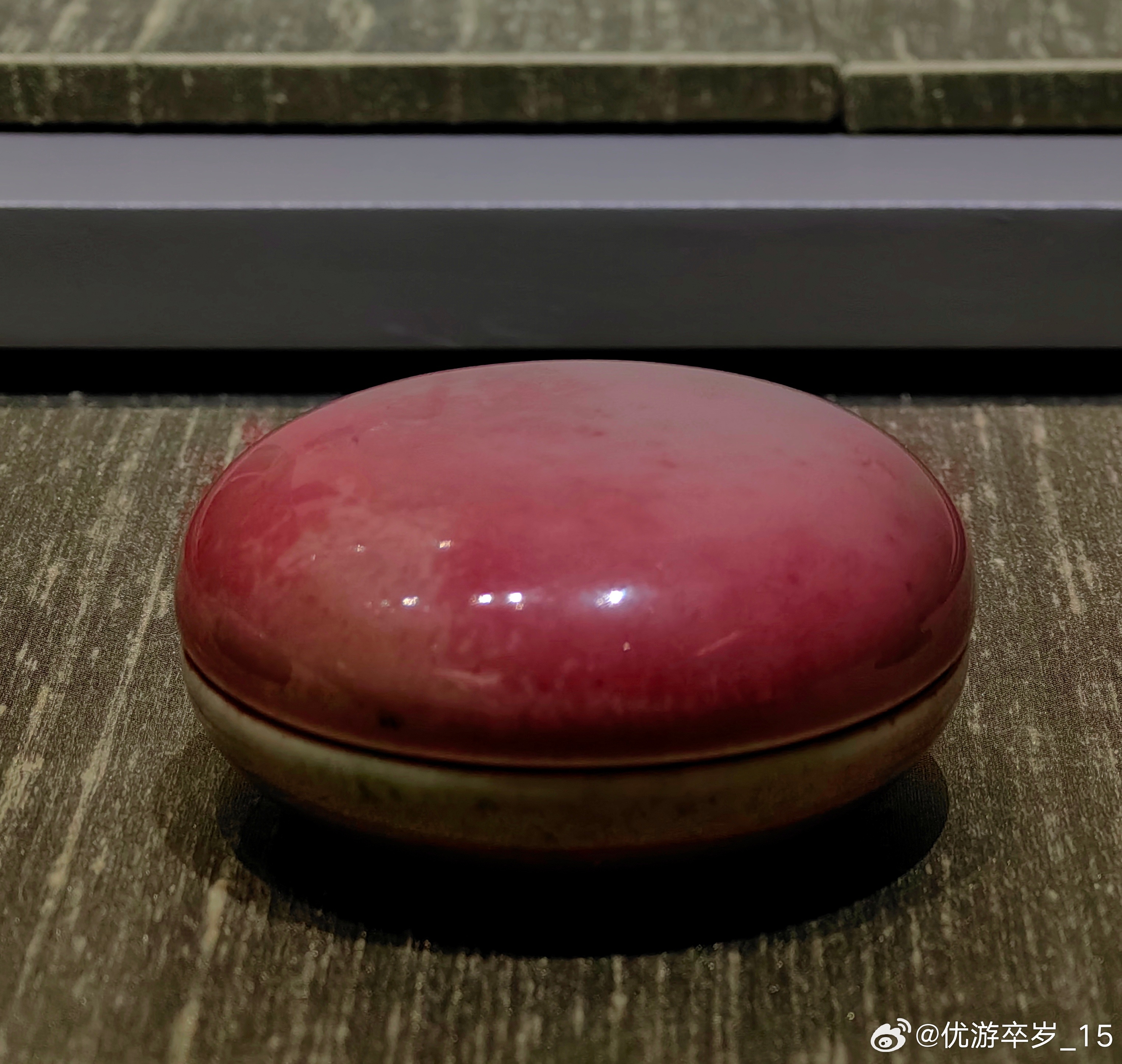 豇豆红印盒清康熙 （公元1661-1722年）苏州博物馆藏豇豆红釉是康熙年间复烧