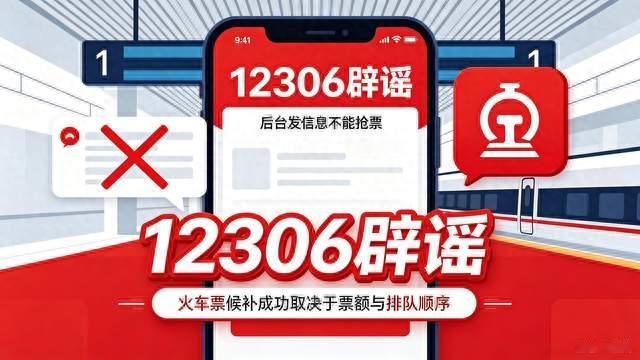 别再瞎操作！12306紧急辟谣：后台发信息不能抢票，全是套路