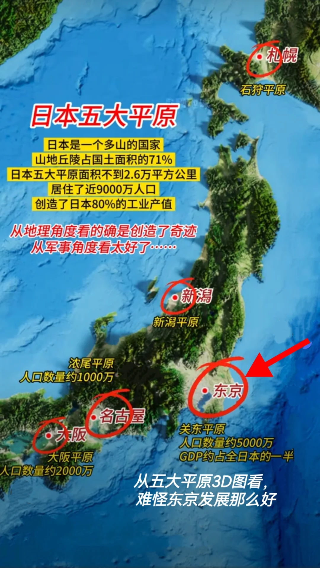 从日本3D地图看，难怪东京会成为超级都市