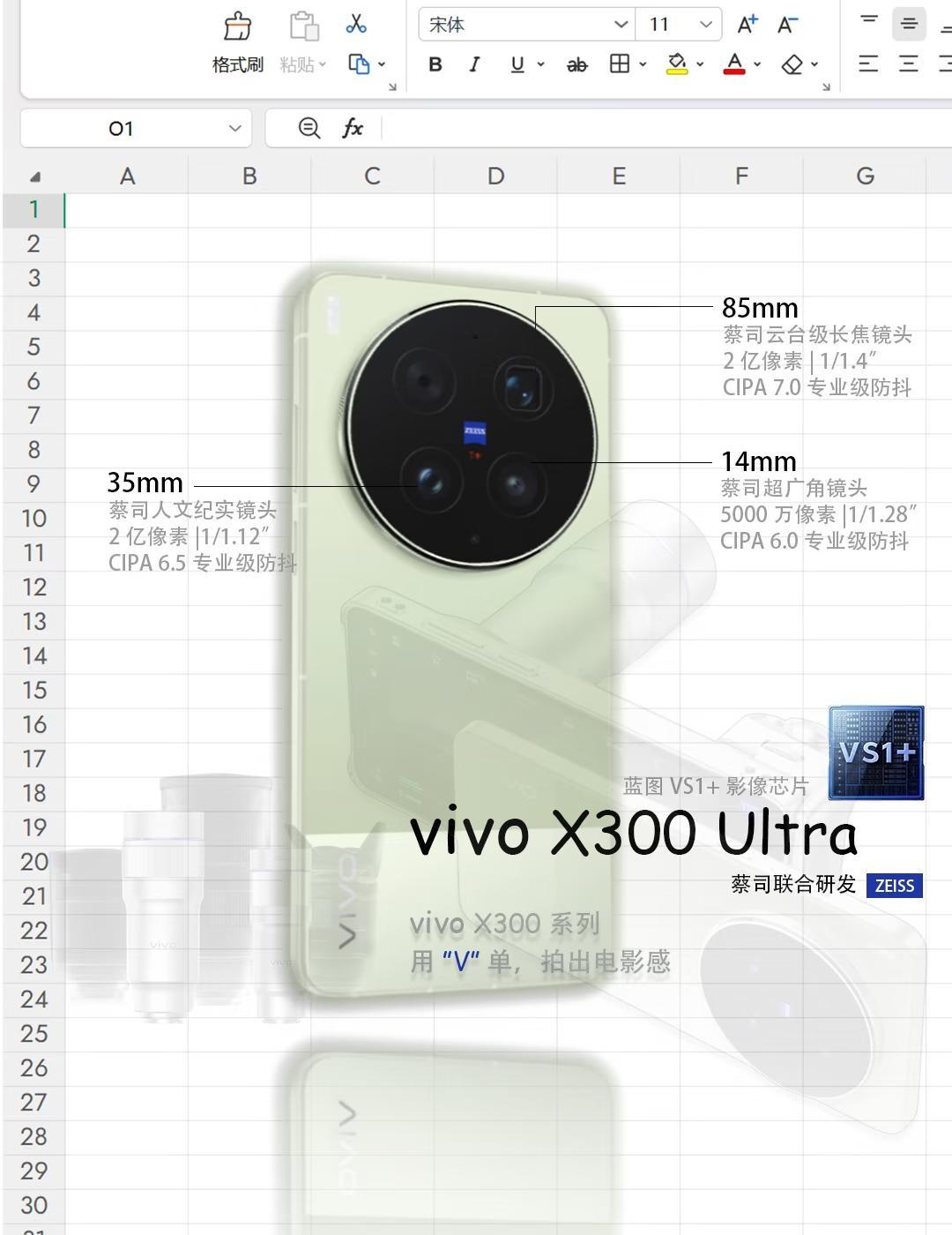 最清晰的vivo X300系列参数来啦~
P1、P2为机型参数，五款机型按定位和