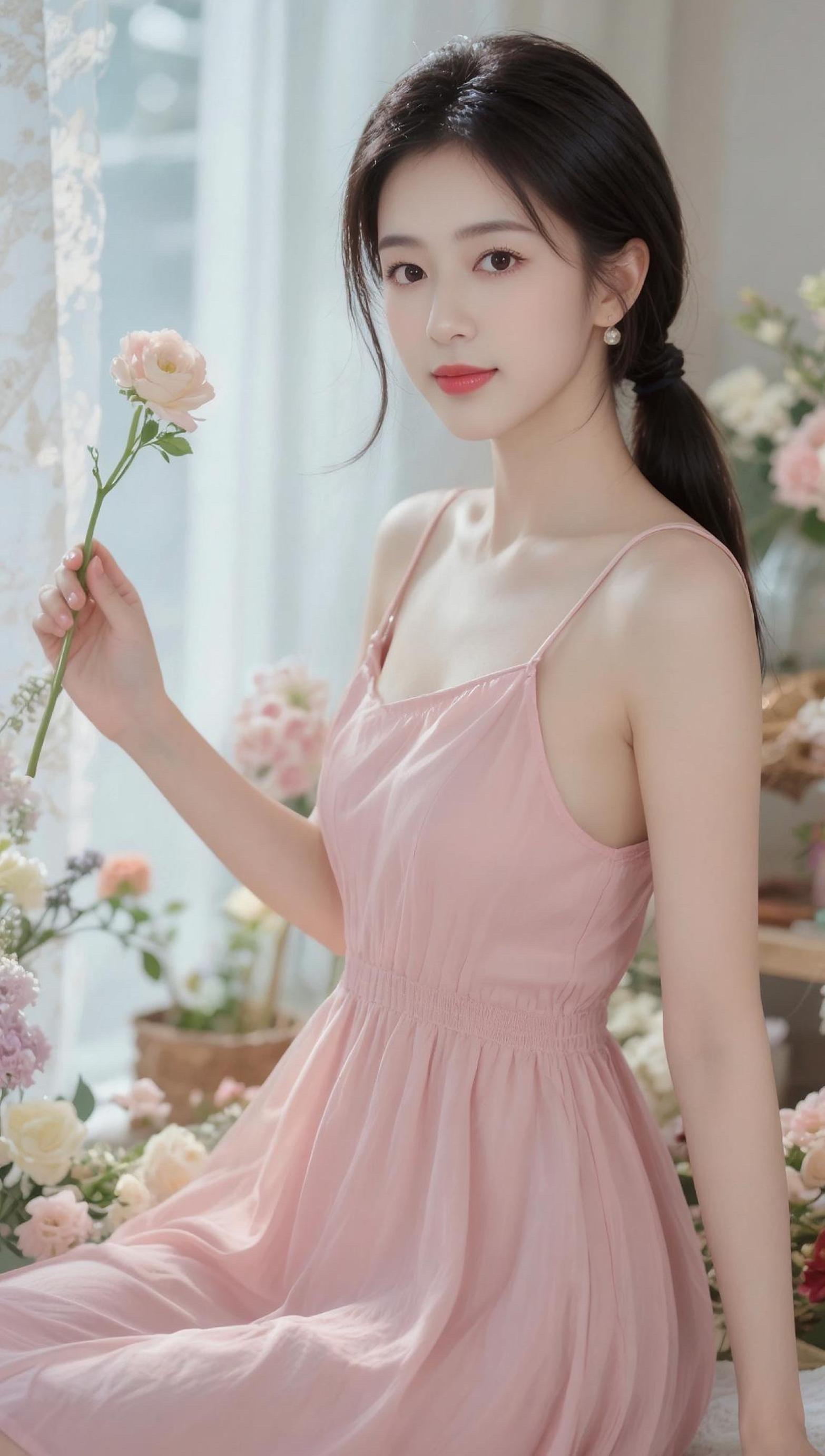 AI柔美花卉写真