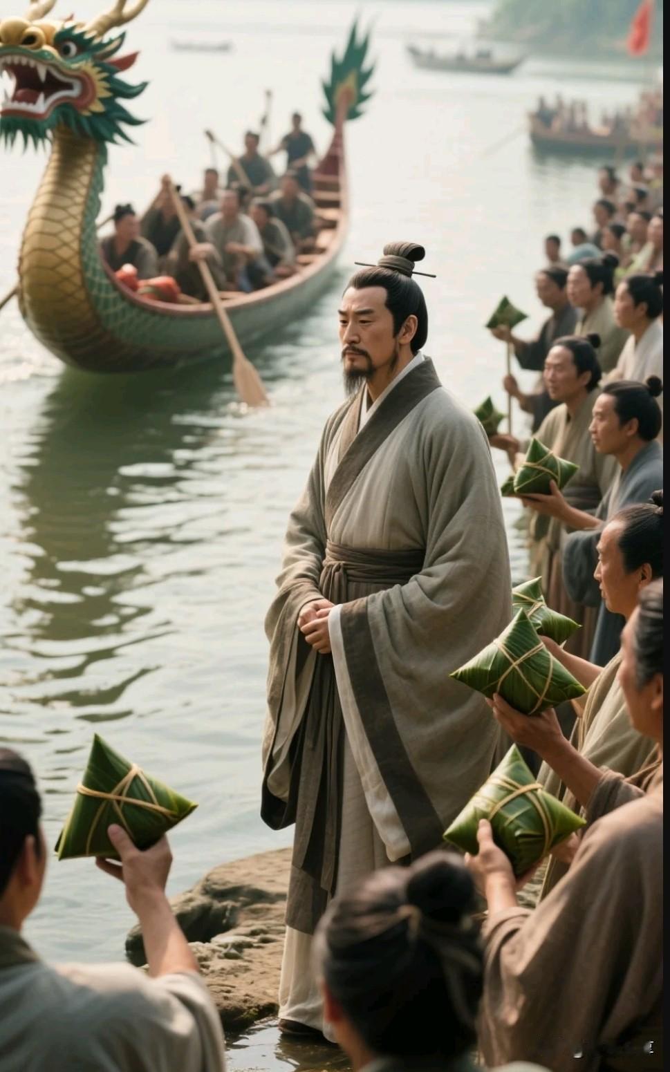 屈原扑通一声，全国放假三天！
全红婵扑通一声，全村跟着光荣！如果我也扑通一声，会