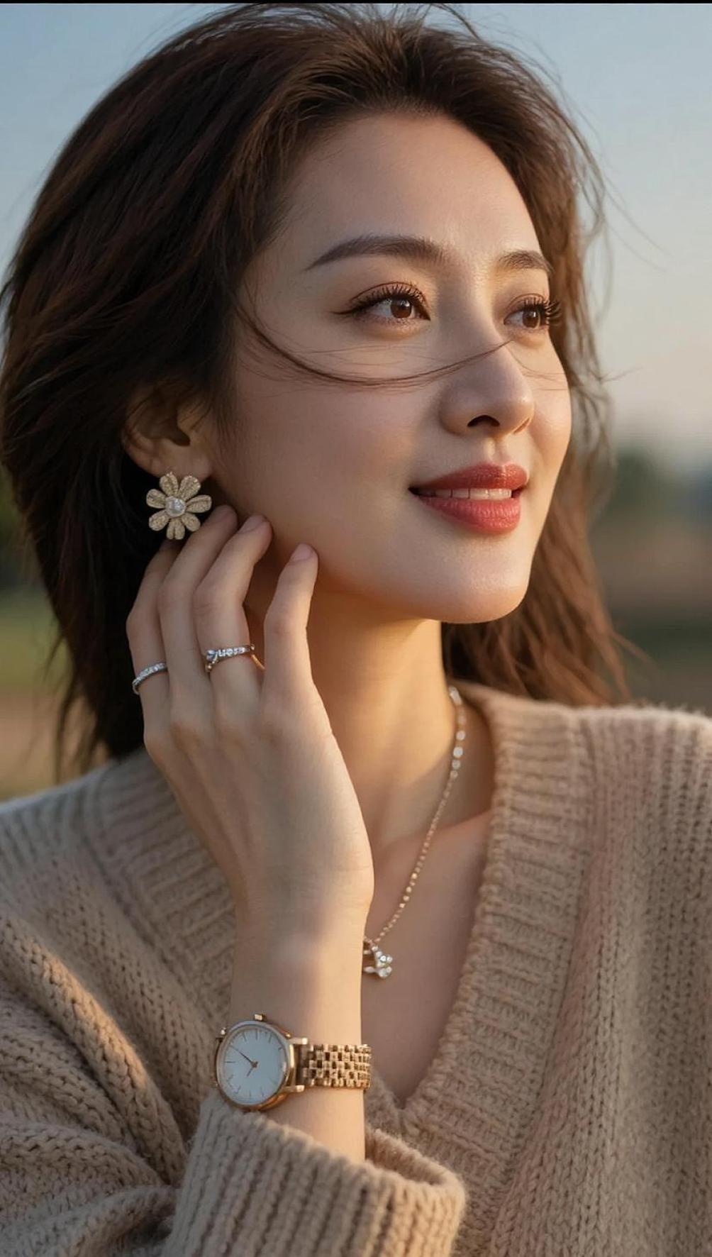 AI浅棕系写真 抖音ai创作 颜值在线 自然美景 甜美写真