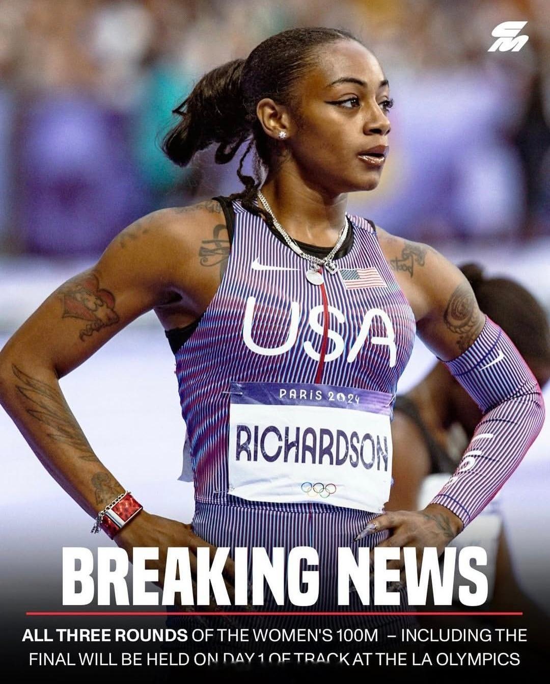 洛杉矶奥运会的田径赛程出炉，几大关注点：1.女子百米1天三枪决出冠军（我们的大奖