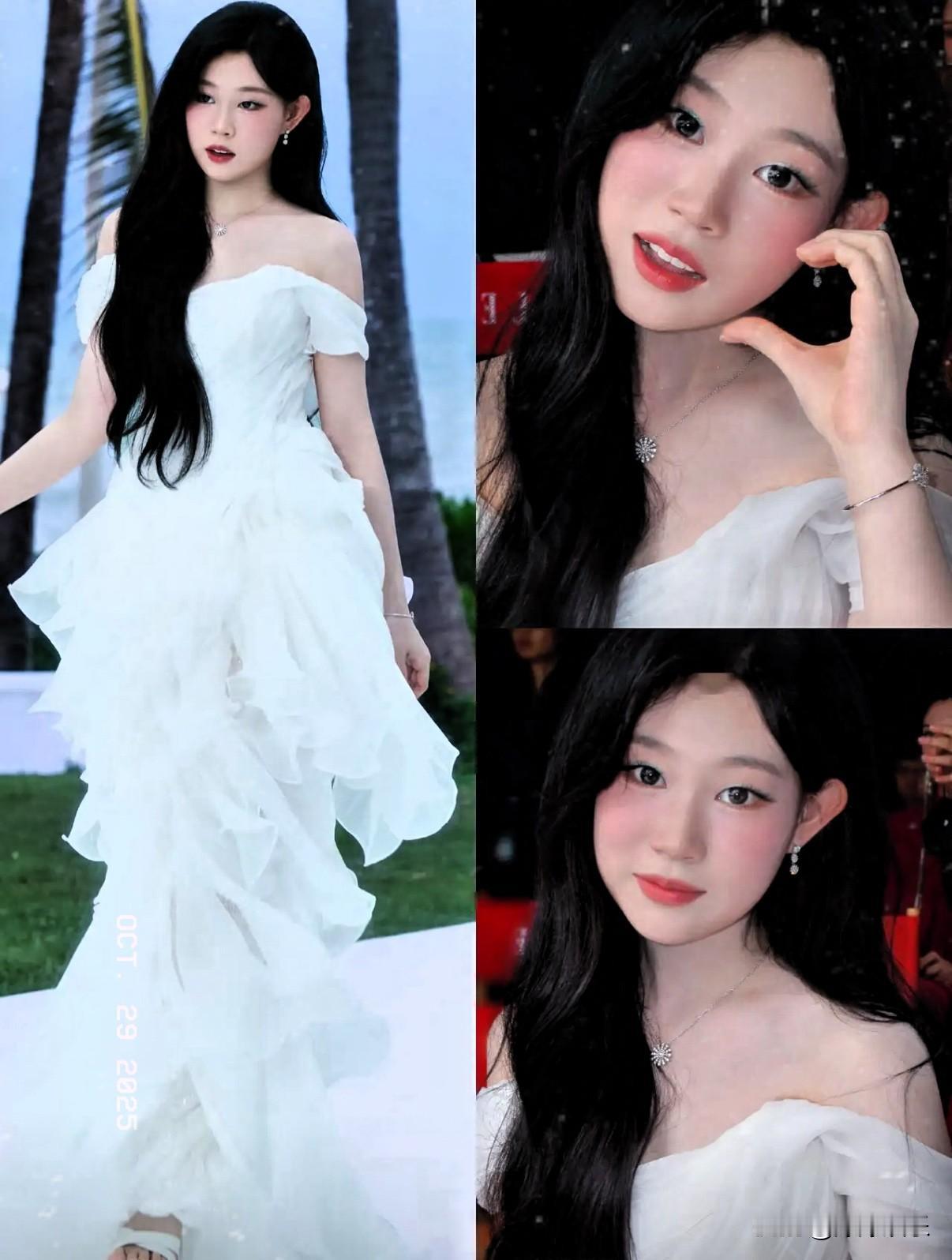 我朋友前段时间去了ELLE红毯现场，
还亲眼见到了沈佳润，
回来跟我吐槽说，这姑