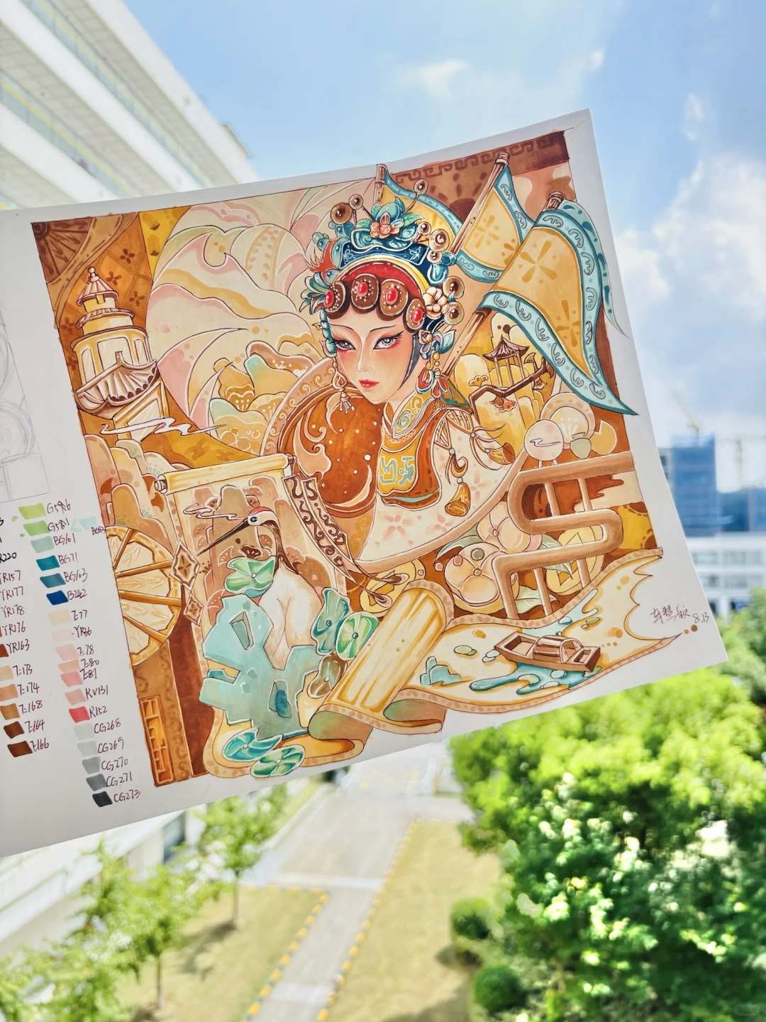 今日天气晴朗☀️宜学习、宜晒画❗️