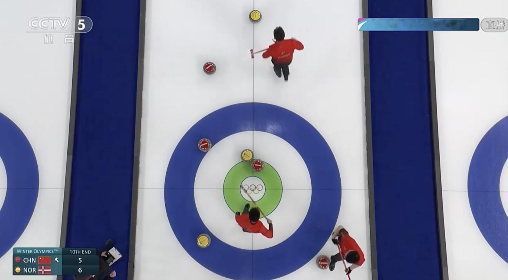 中国后手只拿到1分，6-6进加局，要争取偷分😶 求先手佛祖🙏🏻中国冰壶男队