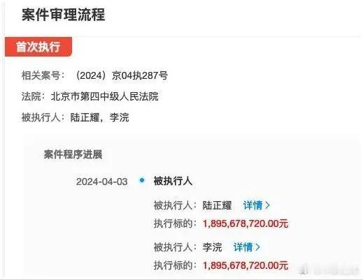 【惊！咖啡大佬陆正耀被执行18.9亿，竟成“被执行人”？！】

哇塞，小伙伴们，