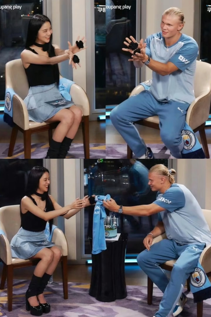 当初金智秀采访哈兰德的时候，哈兰德还叫了我们孩子“怒娜”kkk 