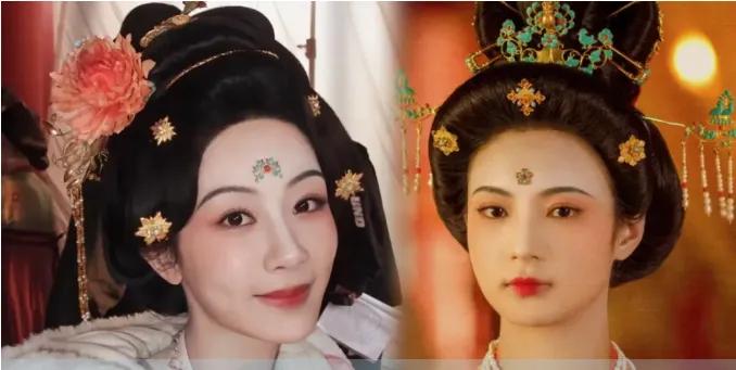 关于《锦绣芳华》中的“三白妆”，有人注意到这个细节吗
牡丹是地位低下，所以才没有