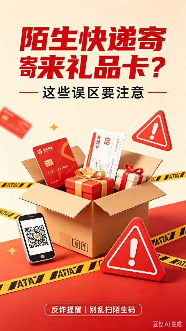 陌生快递一礼品卡？误区要注意
