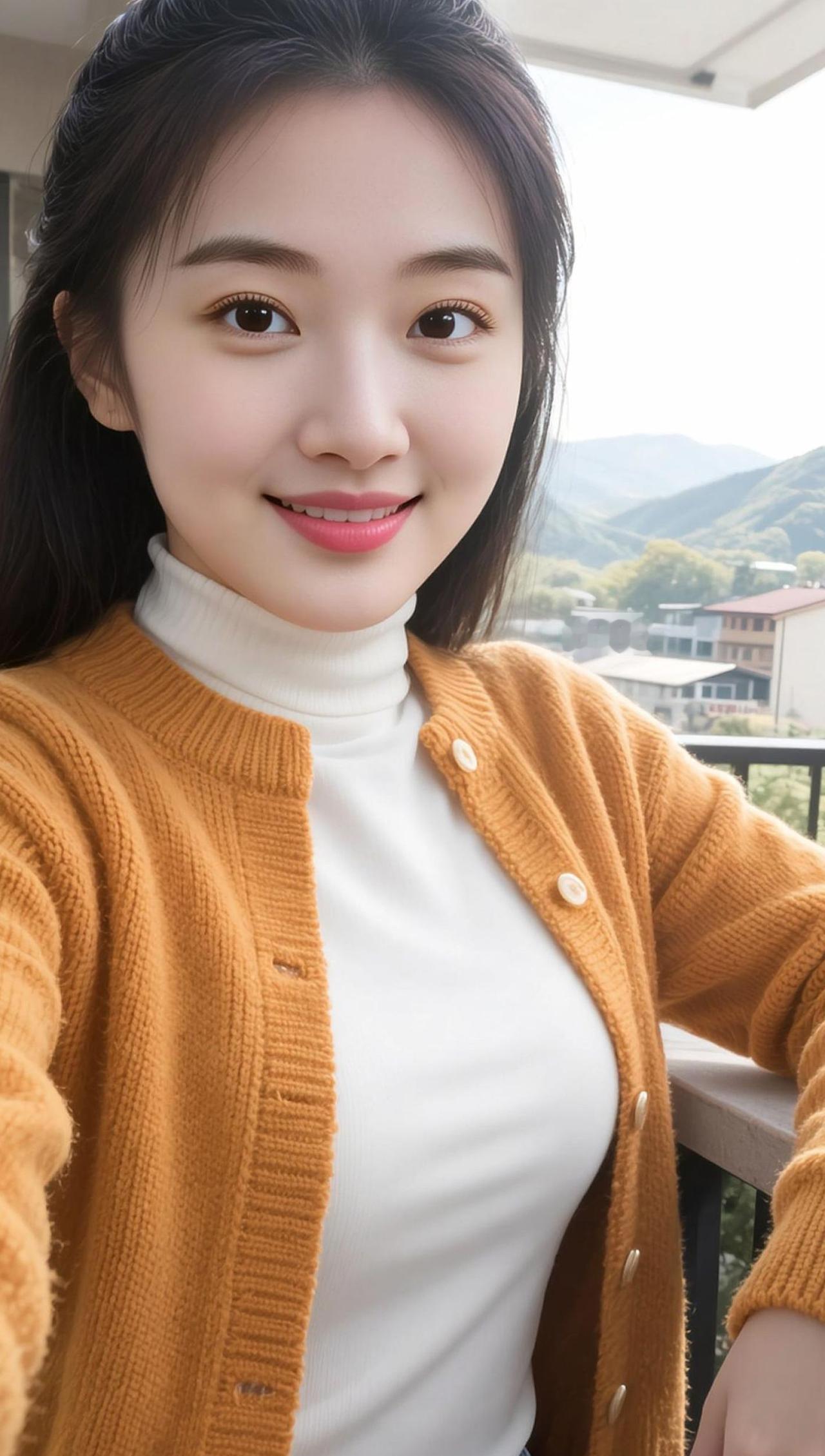 AI阳台性感自拍 抖音ai创作 农村院子 乡村风景