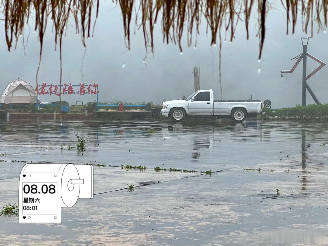 秋天的雨从立秋第一天下到第二天雾来了去去了来又去又来雨声催眠大雨吵醒湿度高人将颓
