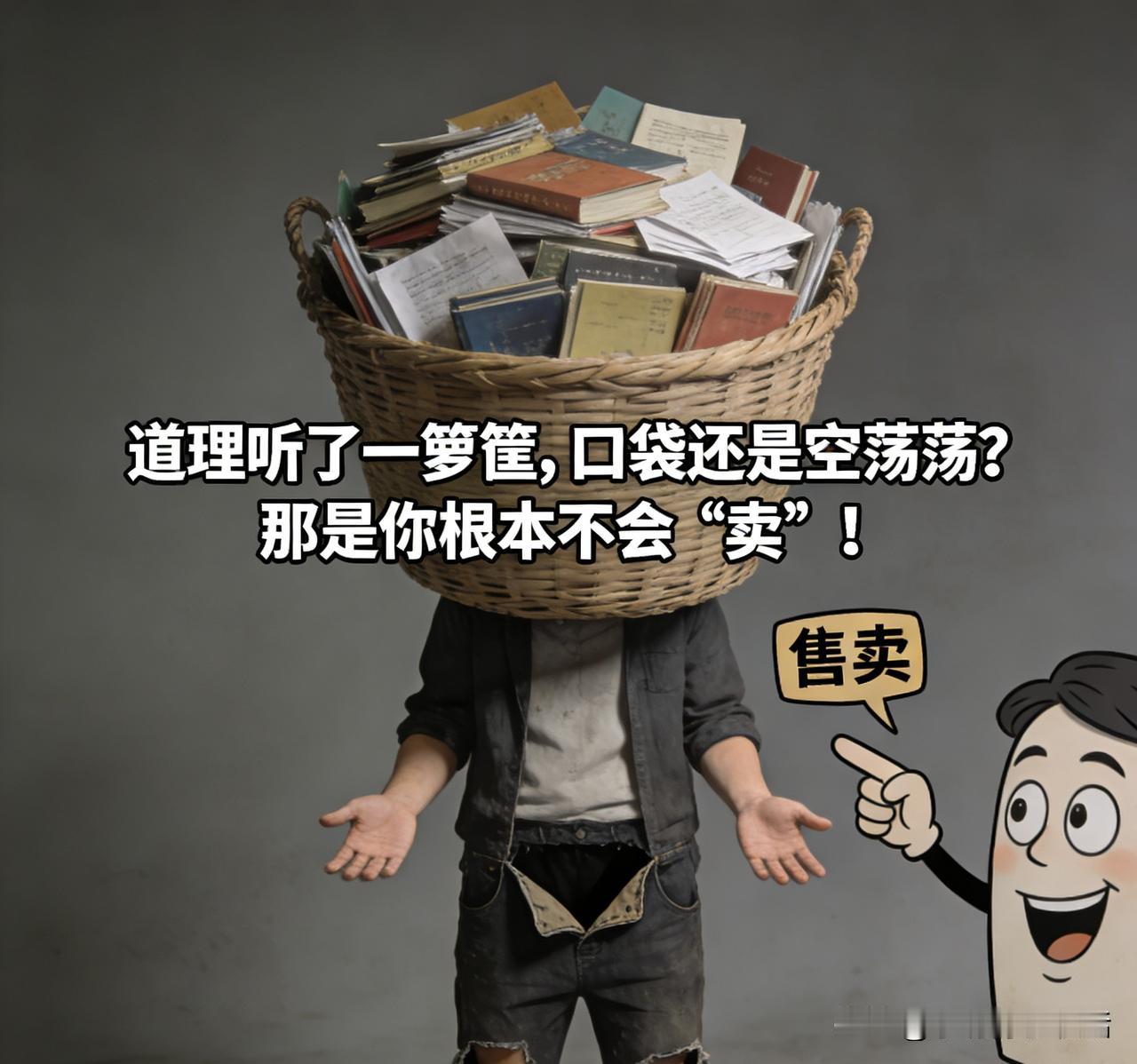 听了无数道理，钱包依旧空空？那是你不懂“卖”！
别再死读书啦！知识无法变现，就是