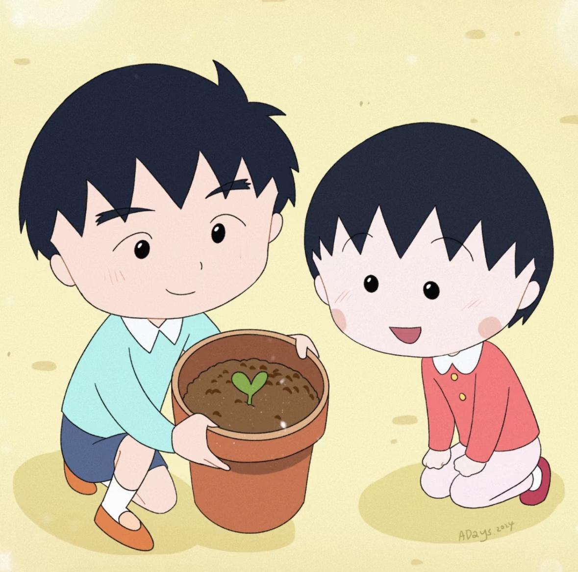 丸野cp集合了情头樱桃小丸子[超话] 图源作者：ADays ​​​