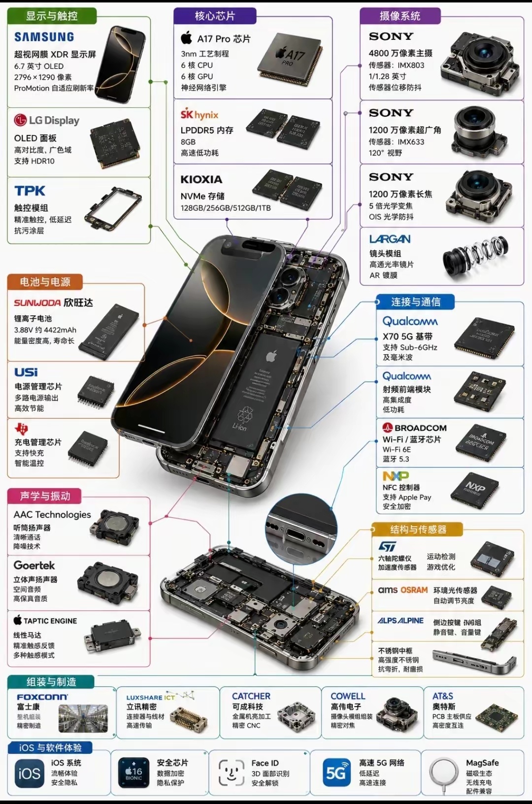 手机内部这么复杂。怎么也得至少五项“诺贝尔奖”的技术支持是有！