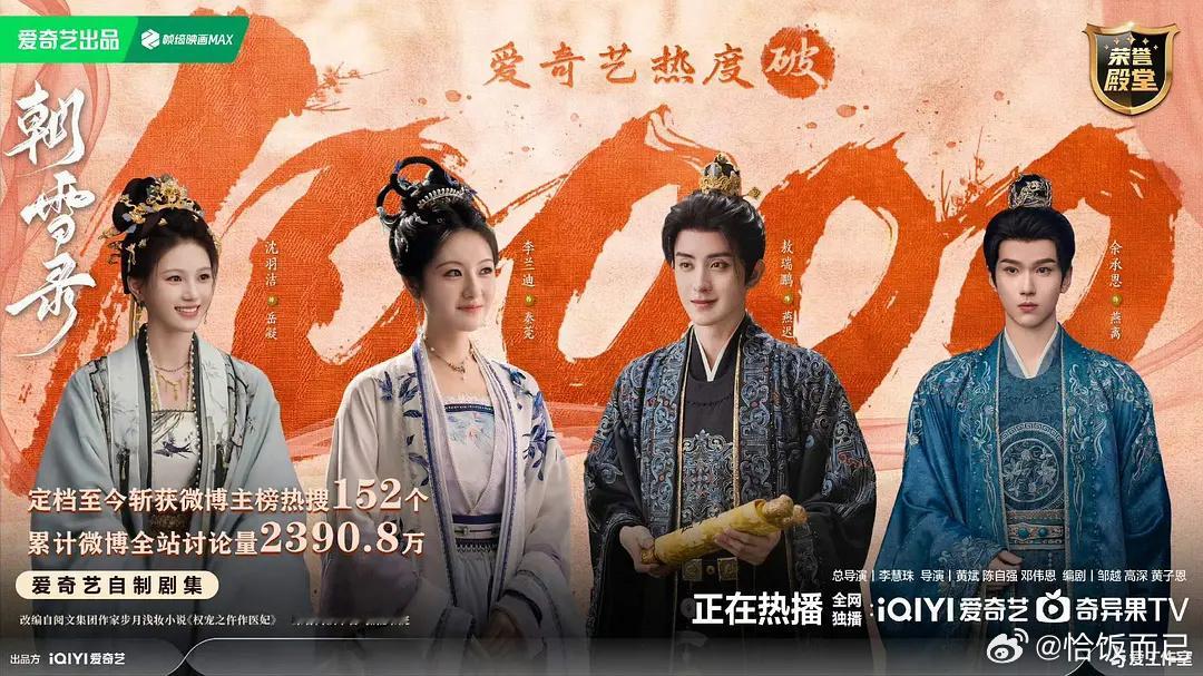 恭喜桃迎来今年第二部热度破万古偶《朝雪录》 ​​​