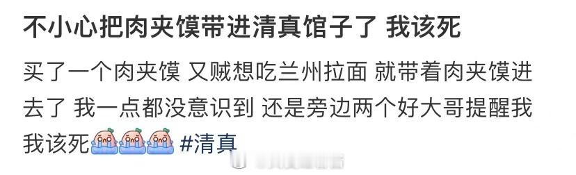 我不小心把肉夹馍带进了清真餐厅该死的 ​​​