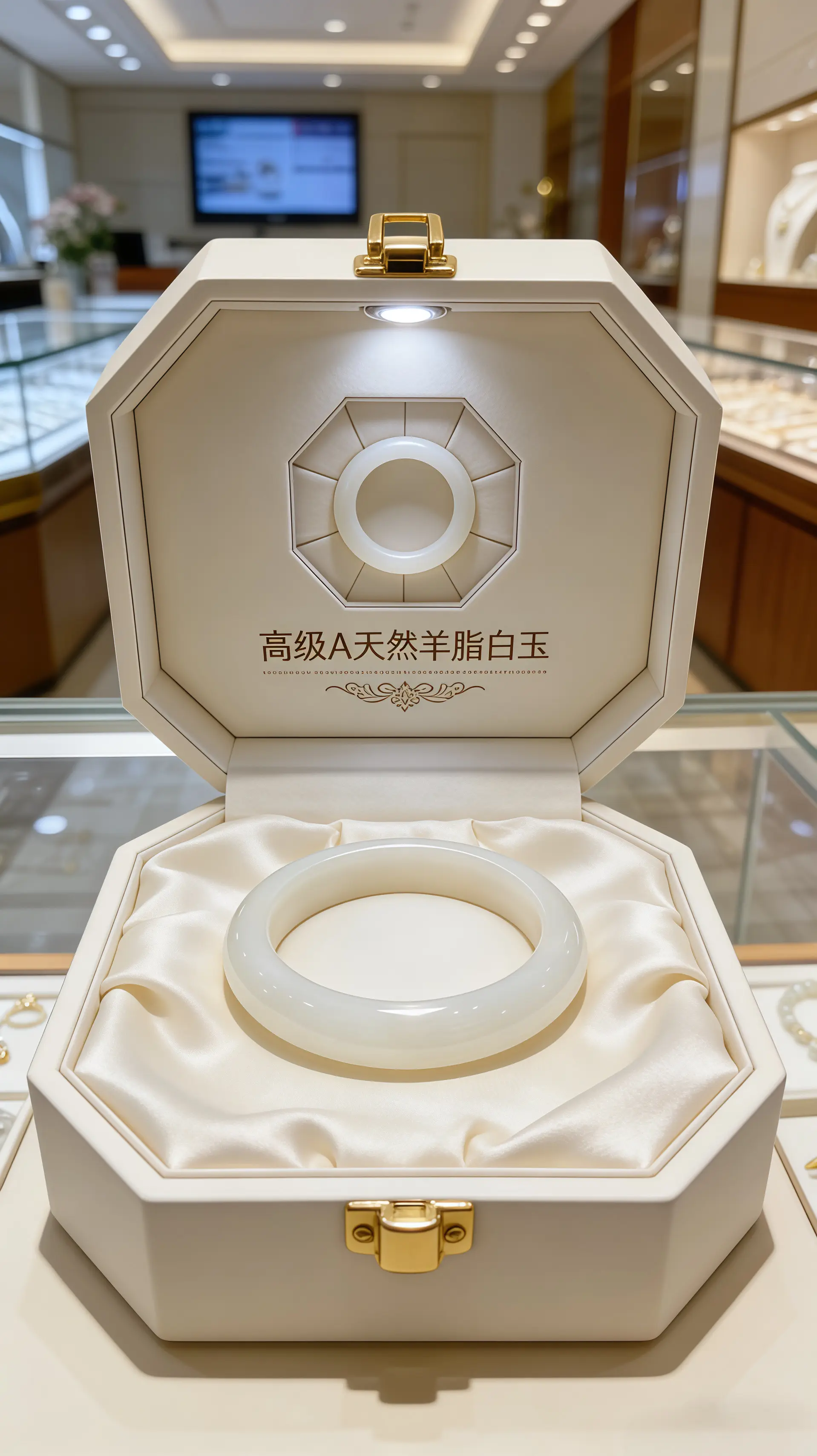 手镯羊脂玉手镯礼物推荐高端白玉手镯