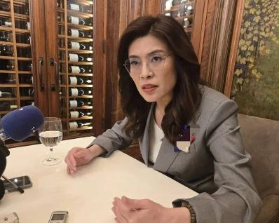 国民党主席郑丽文受访时喊出"台湾没事、日本没事"，并强调台湾的责任就是要努力让台