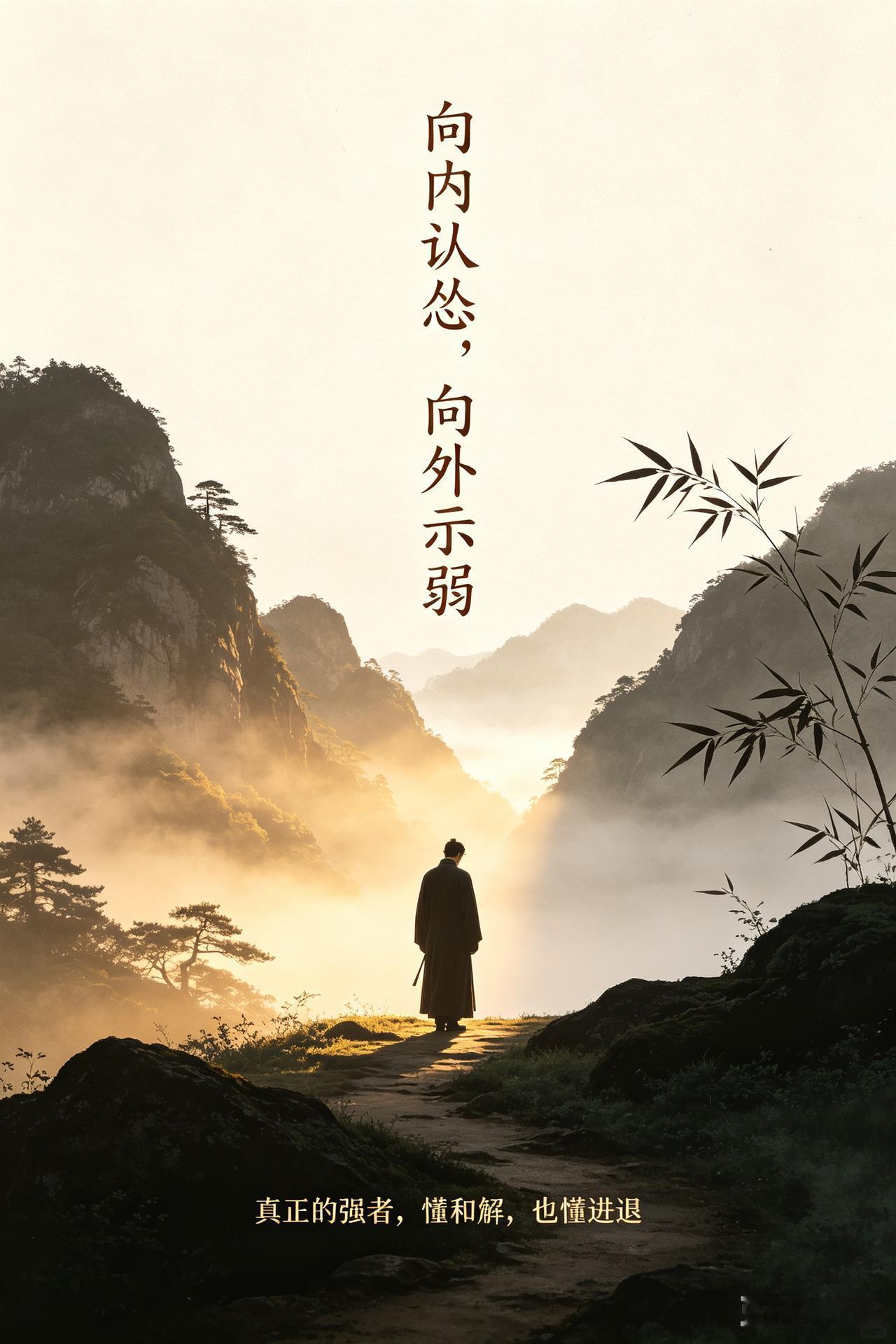 真正的顶级智慧：向内认怂，向外示弱
 
很多人读遍成长书籍，学尽时间管理、自律技