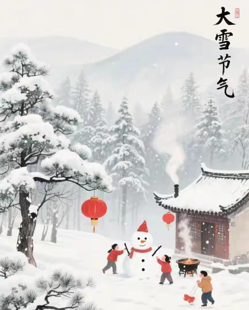 长空漫卷琼花，围炉煮酒驱寒。人间自有温情，银装素裹尽欢。