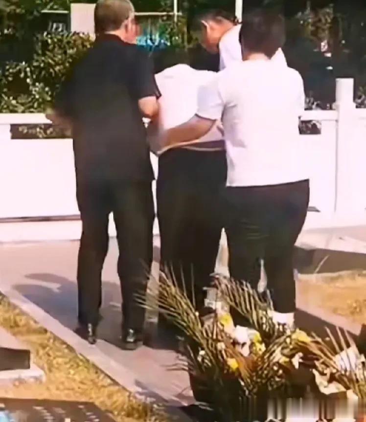 冯振的妈妈想儿子了，又一次来到冯振的墓碑前看望儿子了，妈妈的眼泪已经哭干了，可是