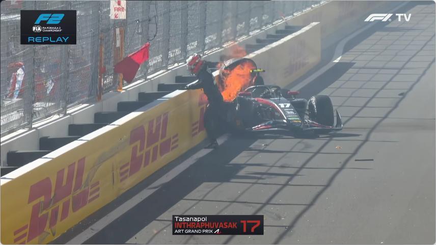 马德里F2练习赛也红旗了🚩F1[超话]2026F1西班牙大奖赛 ​​​