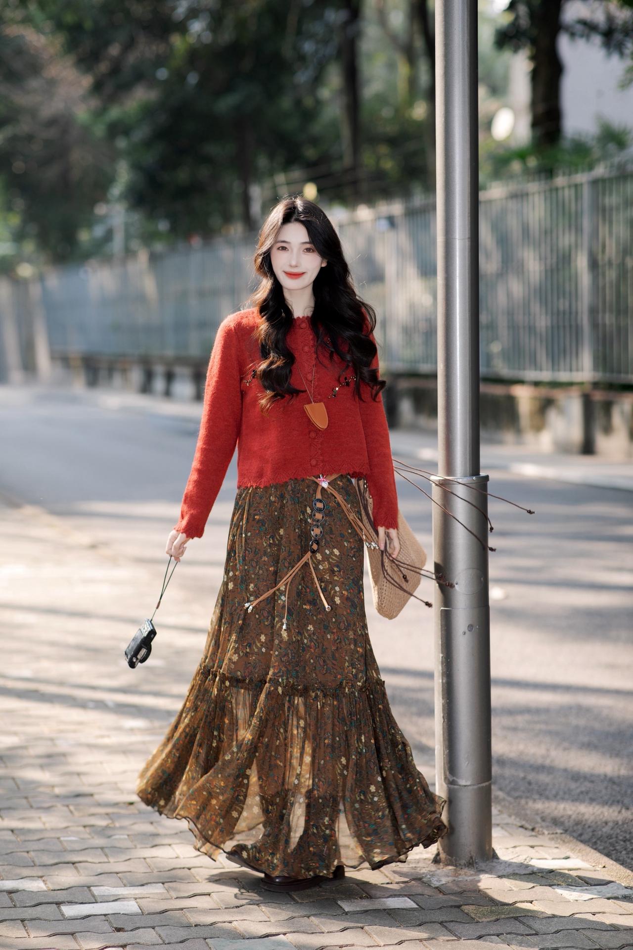 新年穿搭 毛衣穿搭 裙子穿搭 生命力拍照姿势 小个子穿搭