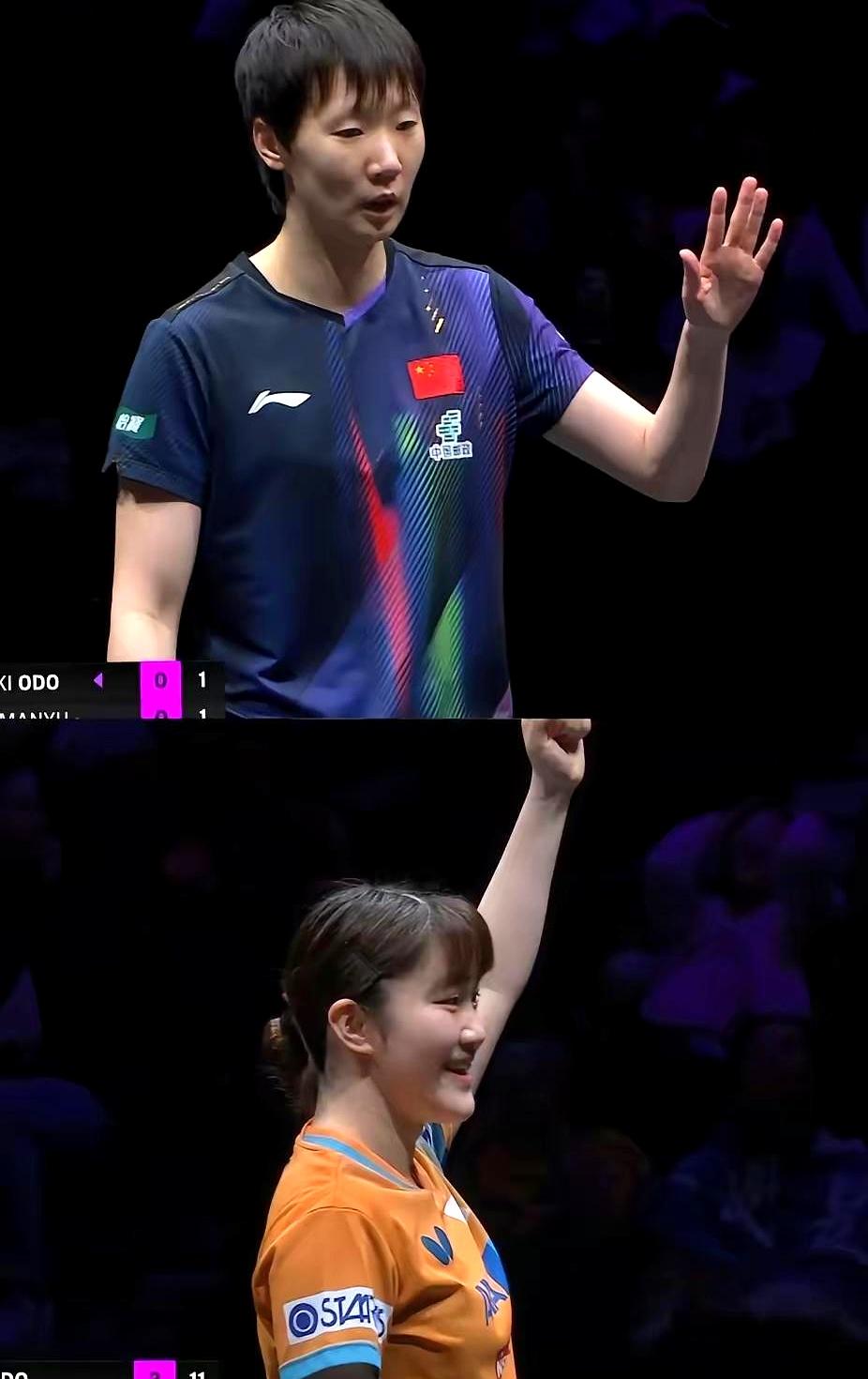 世界第二王曼昱0-3输世界第十三大藤沙月，整场仅打了18分钟。
两个月前的多哈