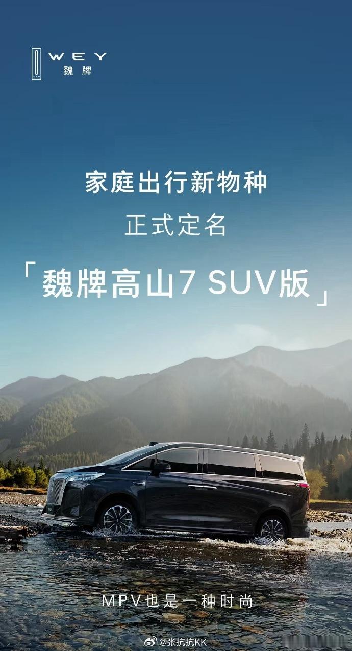 李斌：请忘掉MPV！魏牌高山7：收到！我检查了一下，侧滑门还在，管它叫什么吧！魏