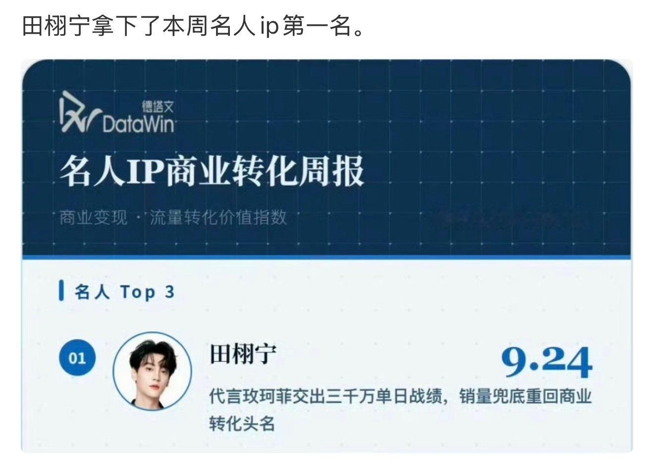 说实话我都没听说田栩宁接了这个商务感觉没啥存在感😂