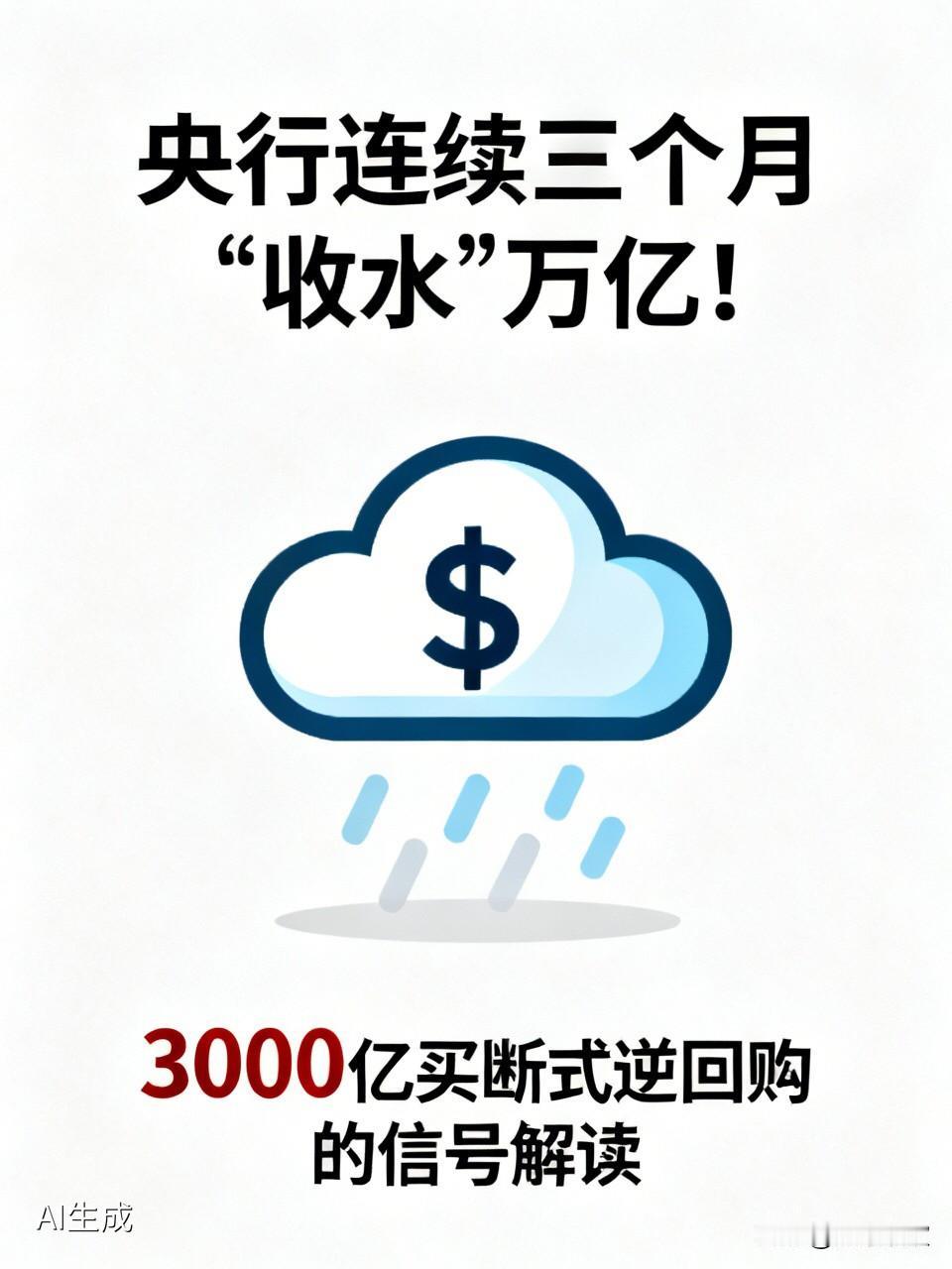 央行连续三个月“收水”万亿！这次3000亿买断式逆回购，藏着什么信号？

  钱