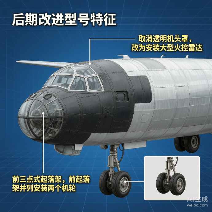 军事ai新视野 俄罗斯Tu-95“熊”轰炸机Tu-95是图波列夫设计局研制的长程