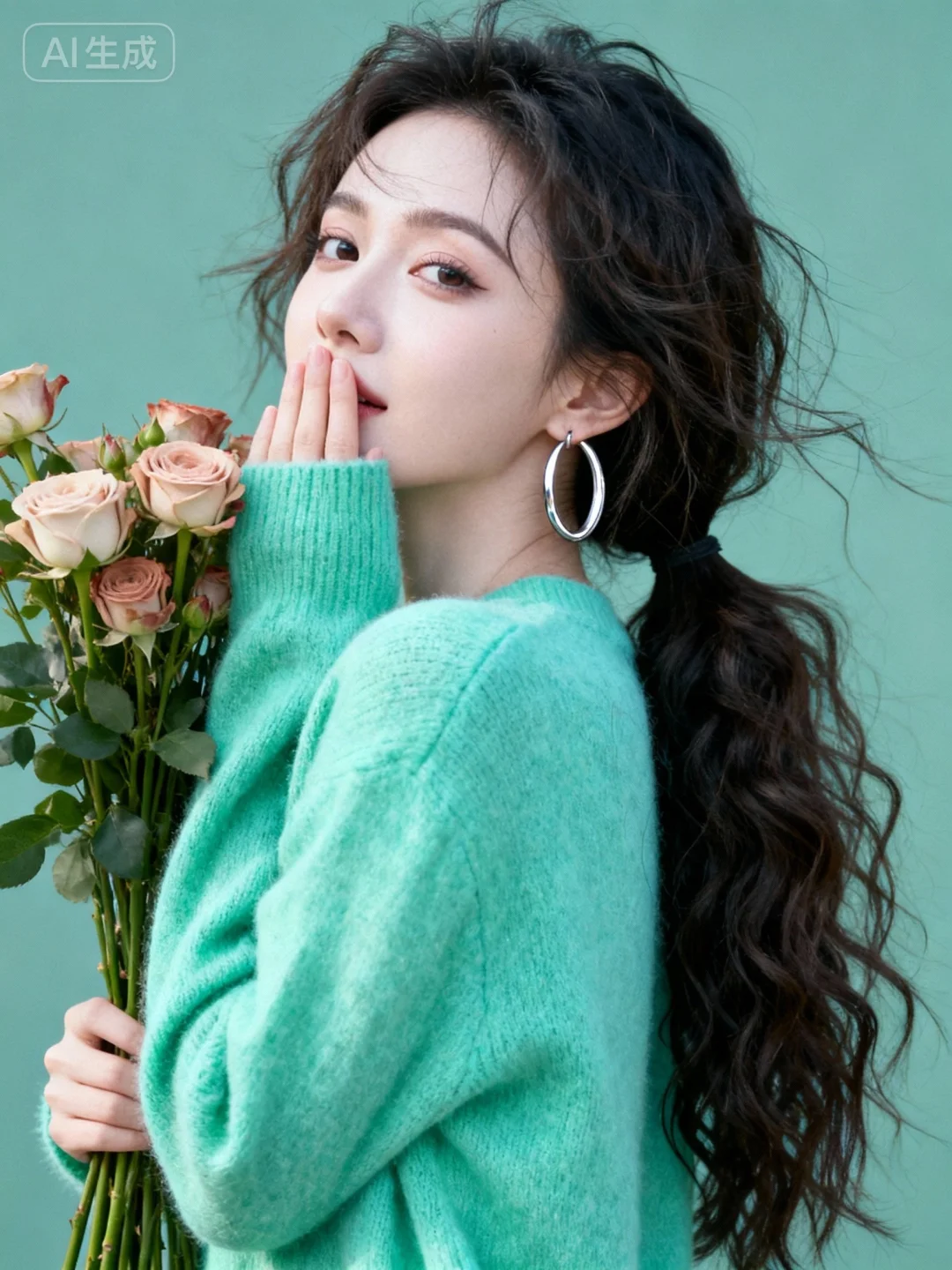 日常快照风格高质量图像，中景镜头，看镜头眼神妩媚，网感妆，网感少女，超高颜值美少