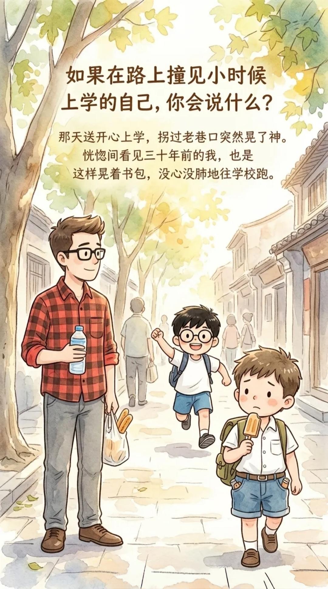 如果你遇到了小时候的自己，你会对他说些什么？小时候的你,会喜欢现在的自己吗? 如