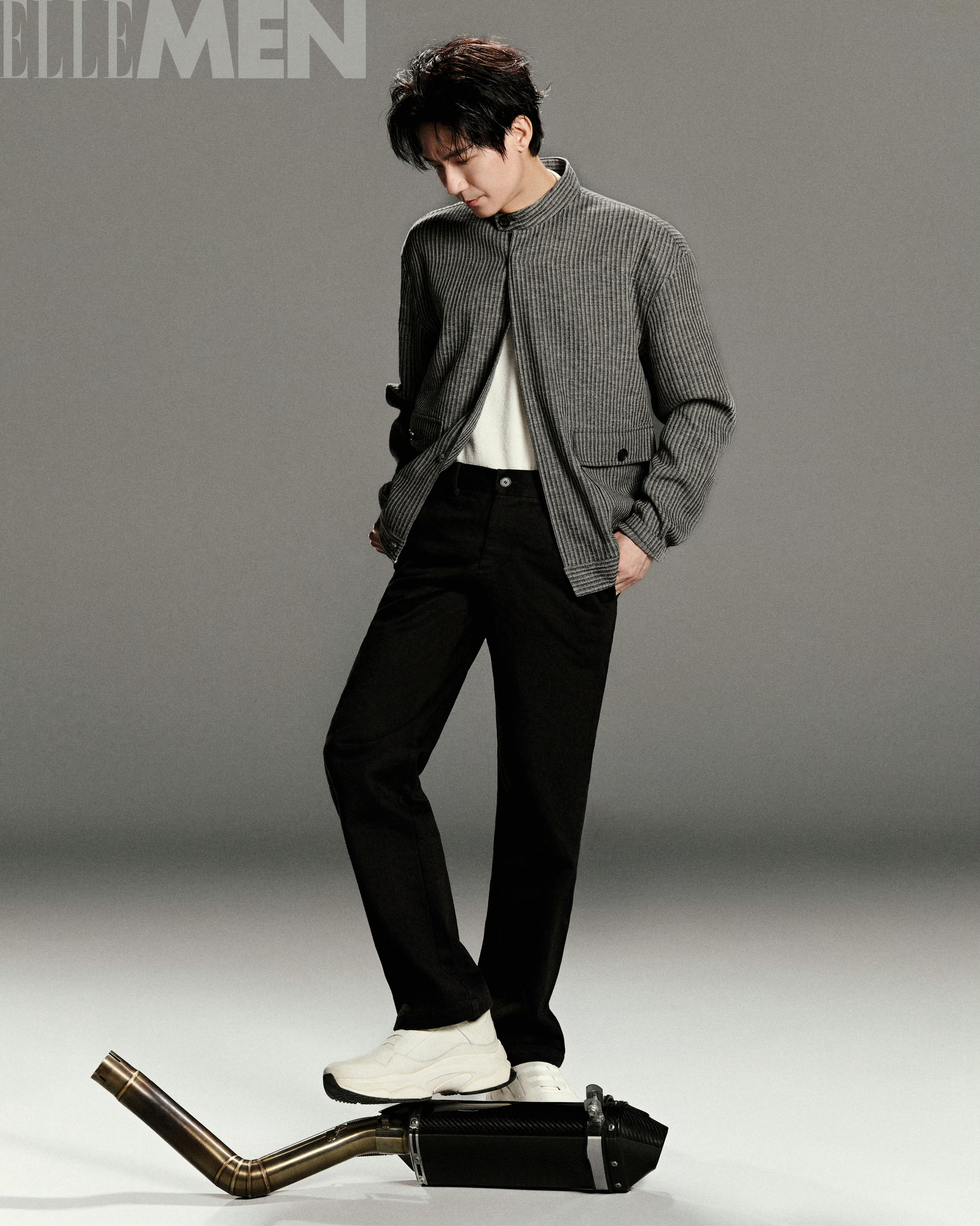 陈楚生ELLEMEN2026开年刊上身国家地理26SS NRN系列可拆卸立领夹克