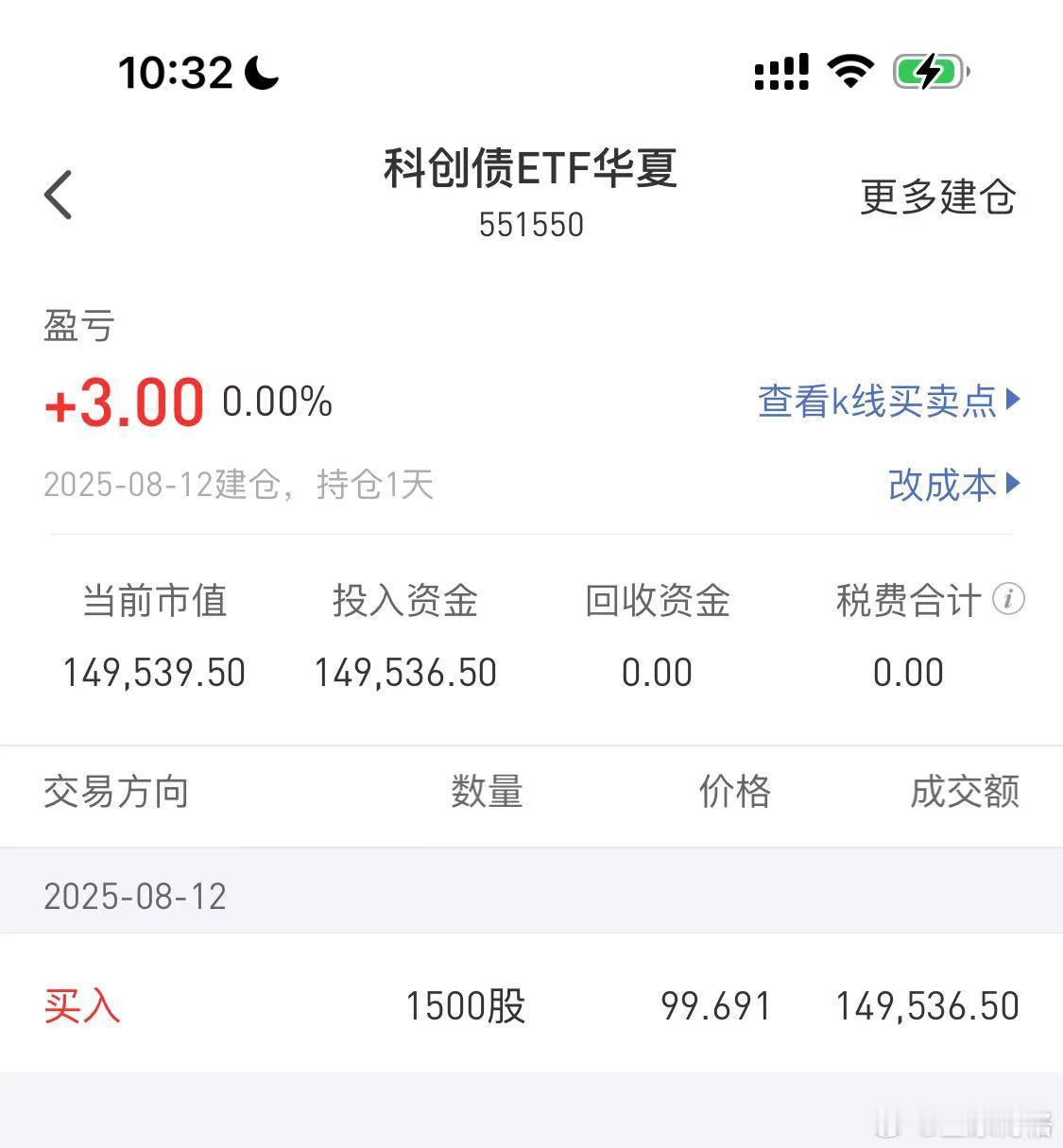 又开始给债券ETF提供流通性了挂了3000股，就成交了一半 ​​​