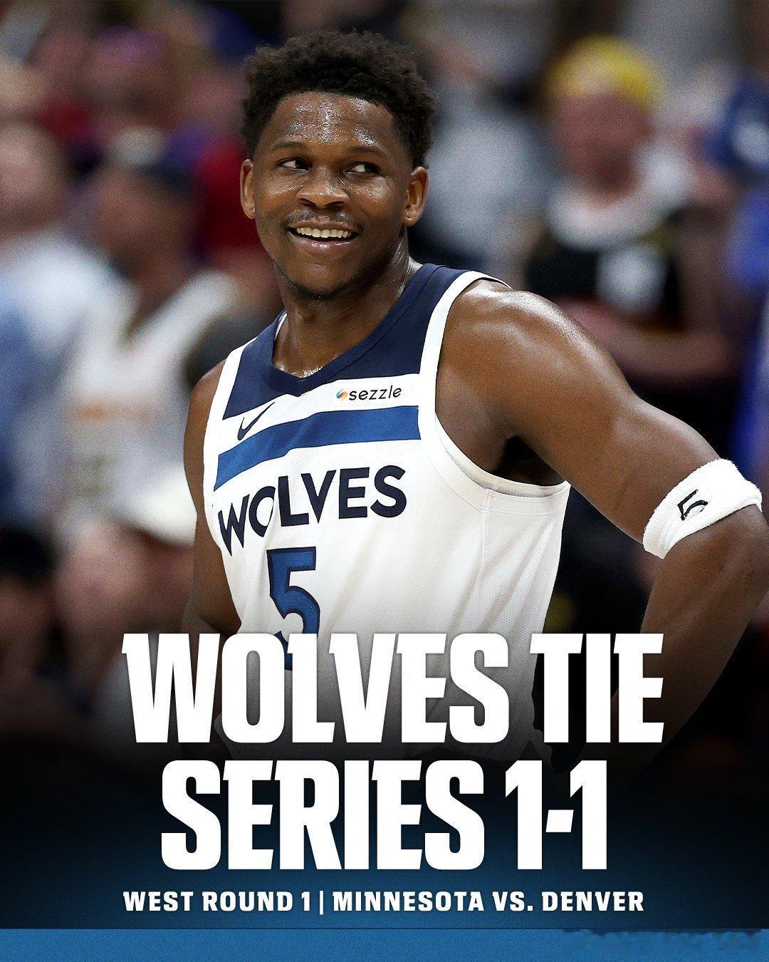 2026年NBA季后赛首轮掘金与森林狼的对决呈现激烈拉锯，森林狼在G2完成19分