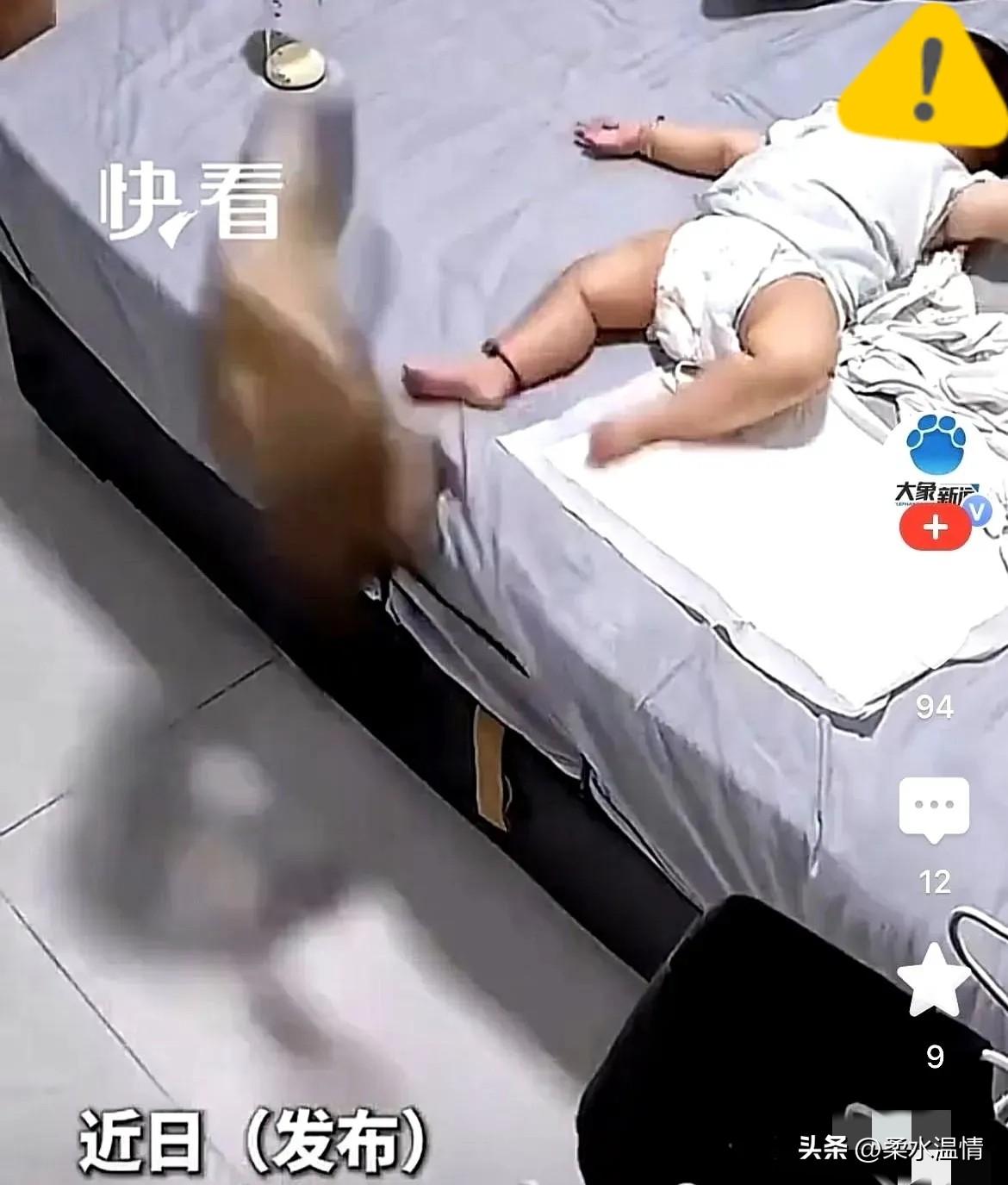 山东一户人家的监控，这两天在网上传疯了。画面里，小宝宝安安静静躺在床上，乖得跟个