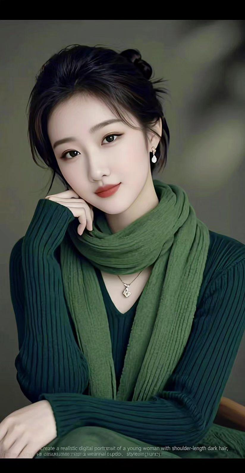 AI深绿静谧韵致