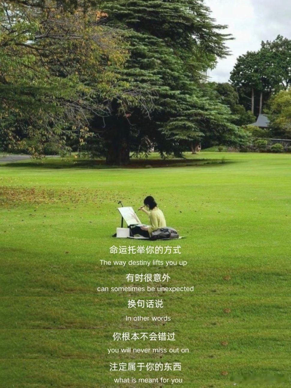 突然被这段话治愈了。 