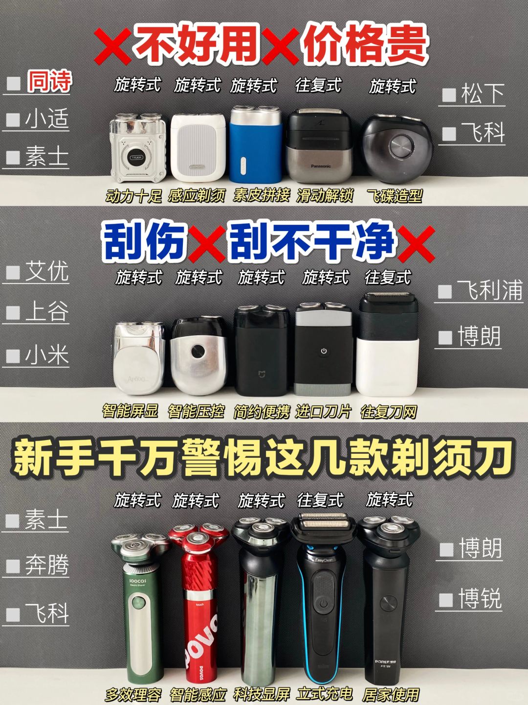 少交智商税！ 男士新品剃须刀警惕这几款！