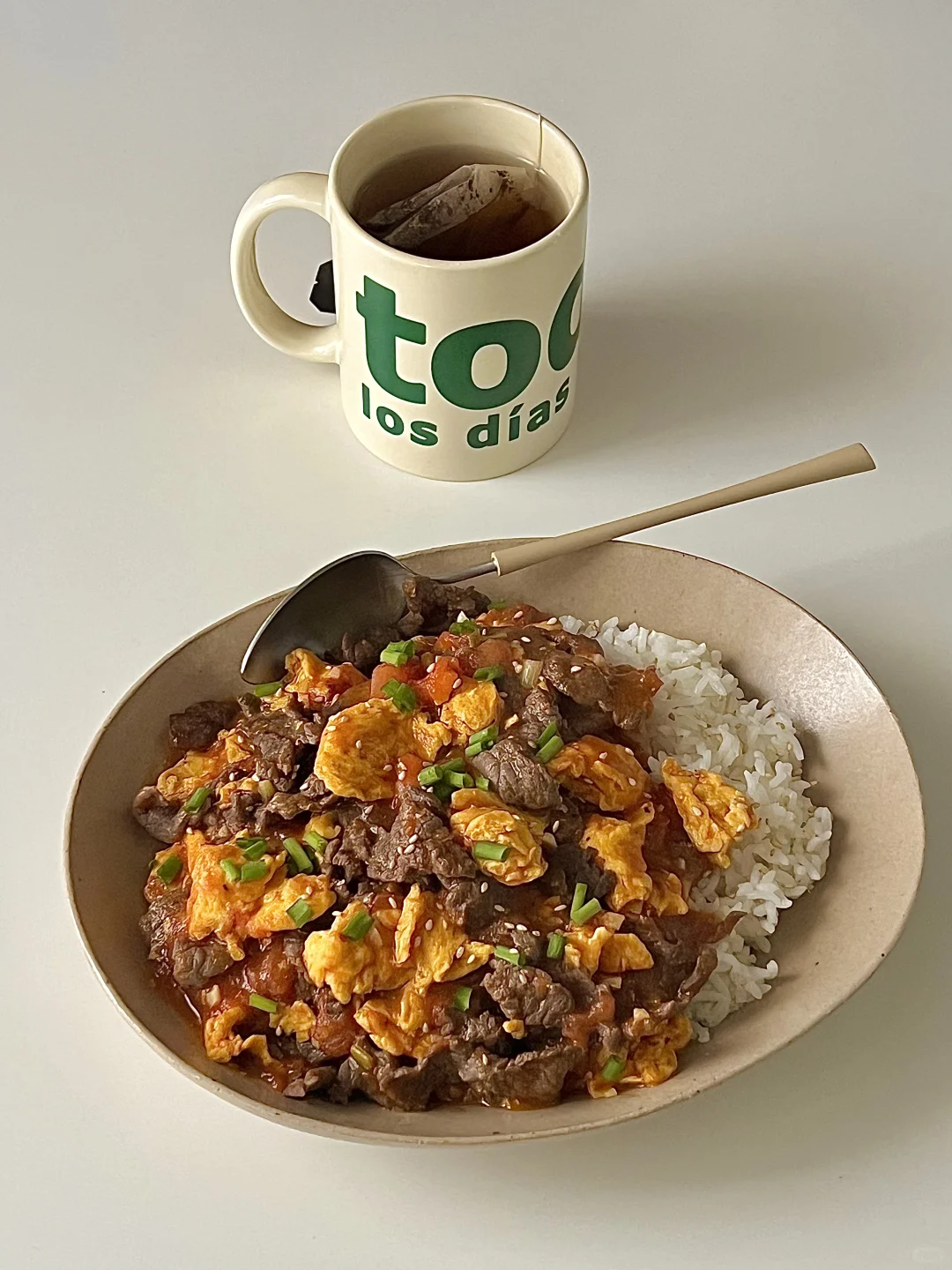 一人食🍴｜番茄牛肉滑蛋盖饭🍛汤汁浓郁🍅