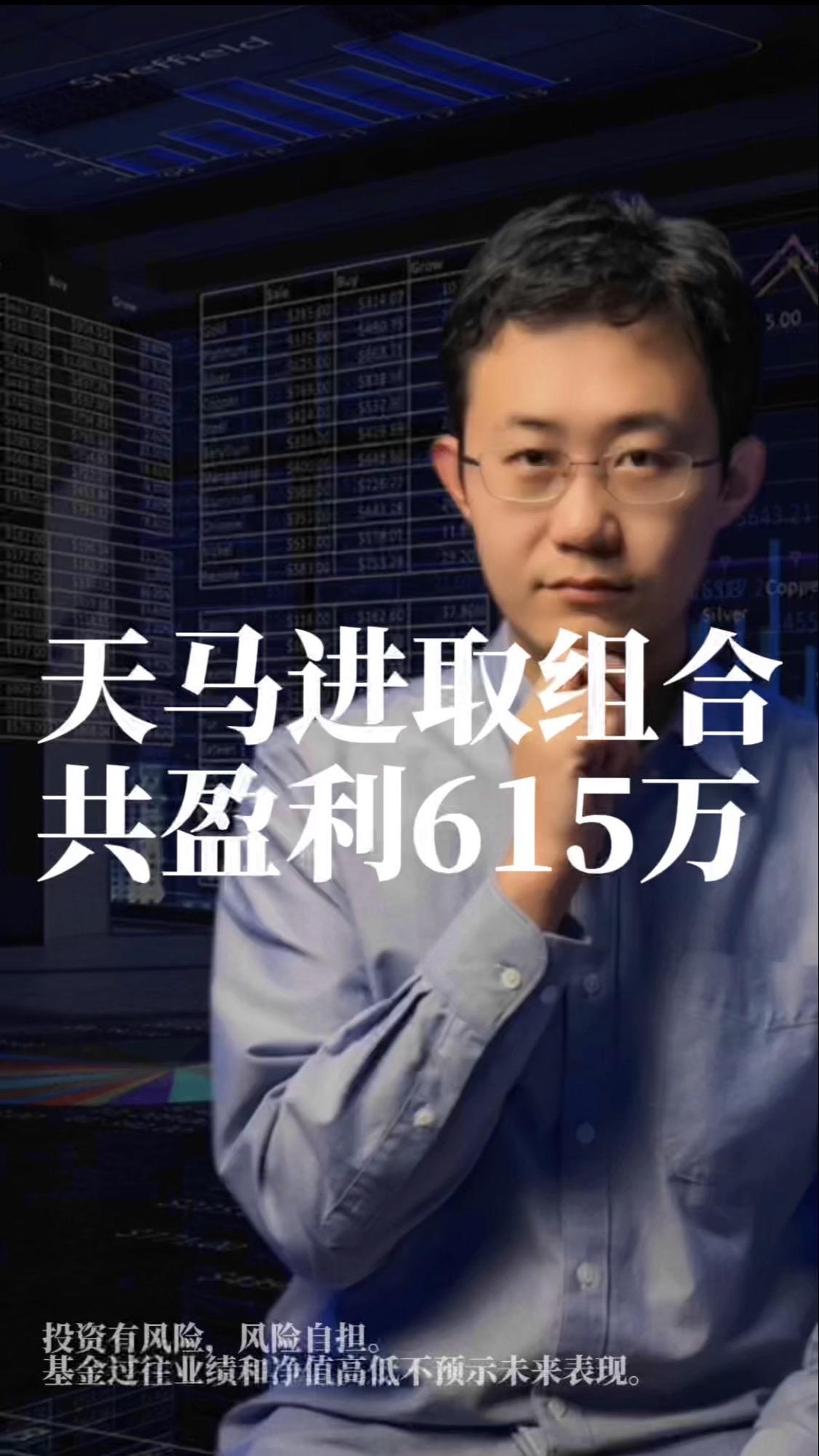 天马进取组合，共盈利615万。