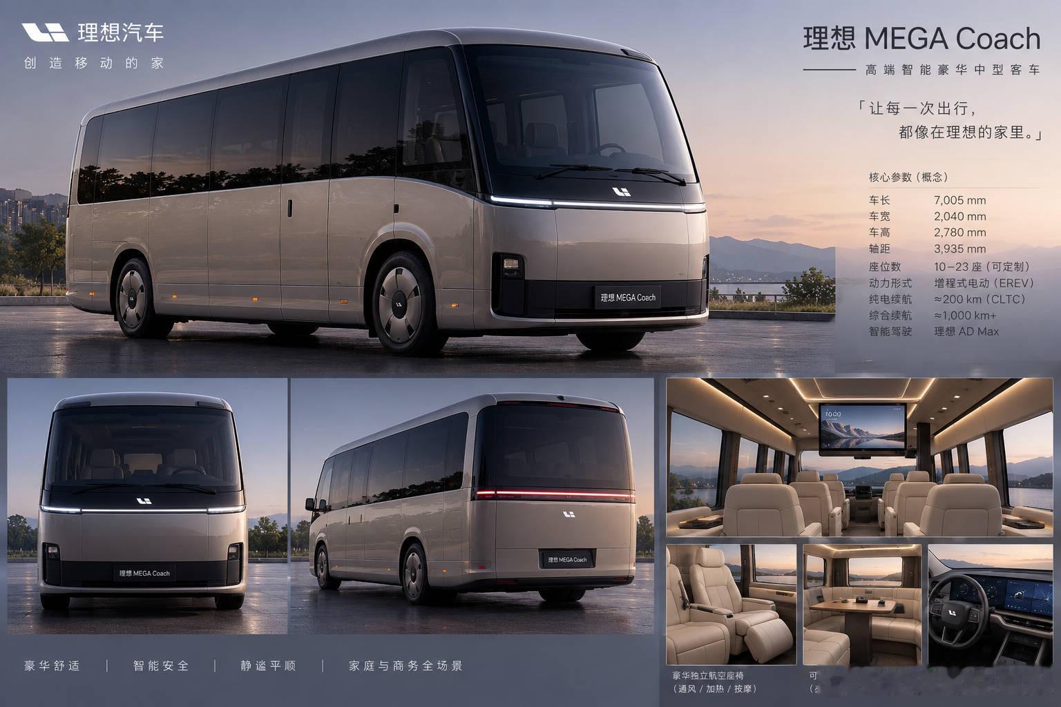 理想Mega Coach你们听过吗？曾经真的有个8座的Mega是233布局有和被